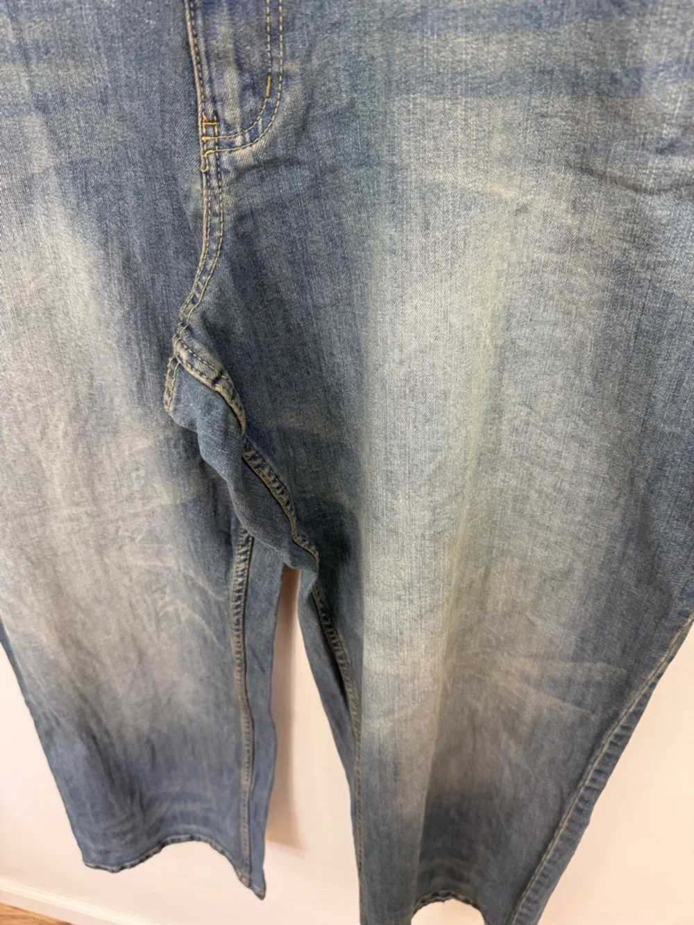 True Nation Men's Blue Washed Denim Jeans U12